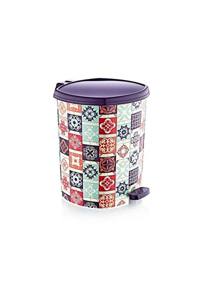 Genel Markalar 3 No Desenli Pedallı 11 Lt Gri Çöp Kovası, şık ve kullanışlı t...