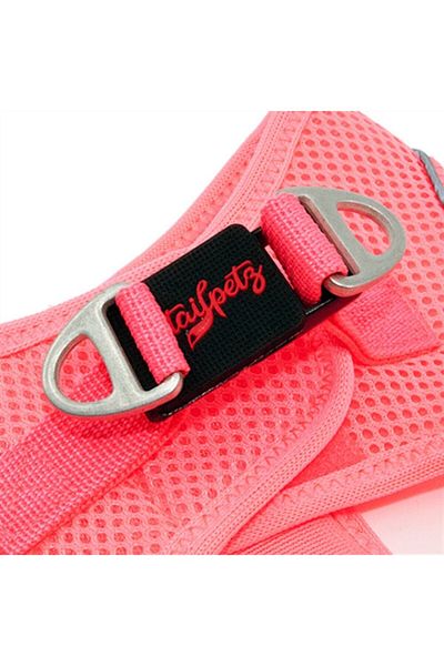 Tailpetz Air-mesh Neon Pink Chest Collar L