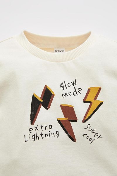 DeFacto Baby Boy Printed Long Sleeve Cotton T-Shirt