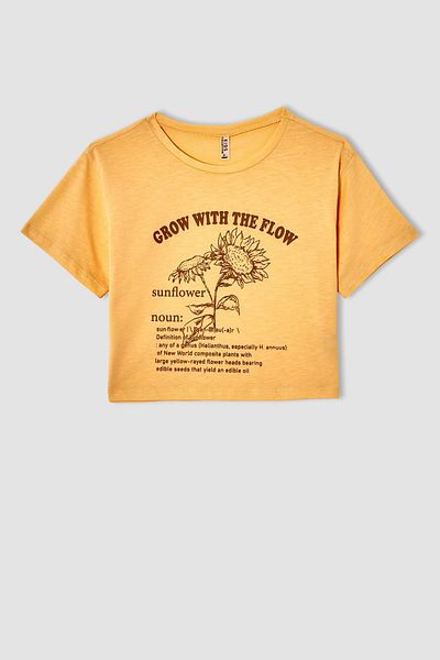 DeFacto Tricou cu mânecă scurtă imprimat pentru fetiță