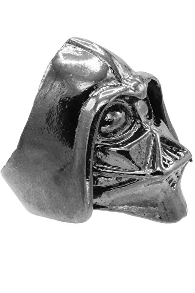 LABALABA Men's Metallic Anthracite Lacquer Plated Adjustable Helmet Ring