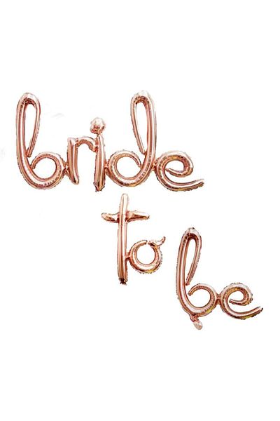Parti dolabı Gold Rose Bride To Be Signature Design Foil Balloon for Bachelorette Party