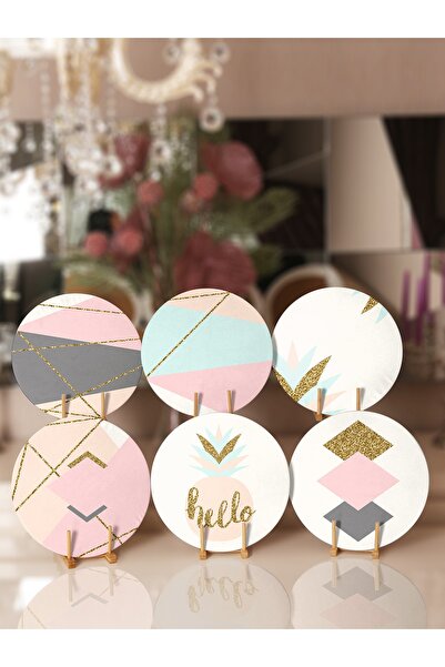 Realhomes شاحن ذهبي بتصميم خاص مكون من 6 قطع ومفرش طاولة