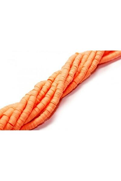Prestij Boncuk Narandžasta Fimo perla, 1 niz, 40 cm