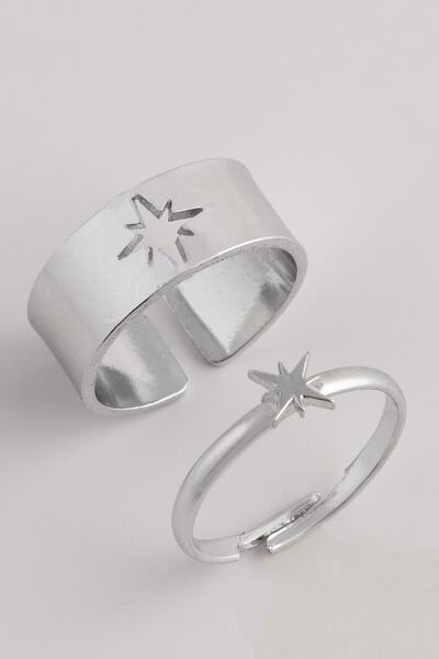 Sortie Aksesuar Çelik Kutup Yıldızı Figürlü Boyu Ayarlanabilir 2'li Çift Yüzü...