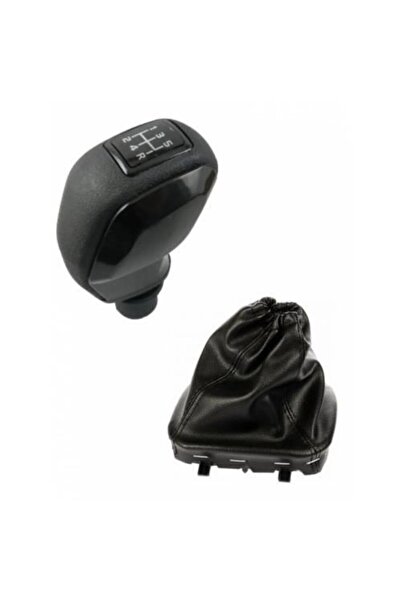 Moda Garage Transit V347 Uyumlu Siyah Kapaklı Spor Vites Topuzu Ve Vites Körüğü