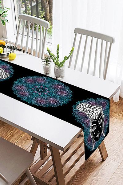 Realhomes Alergăr modern din piele de căprioară cu design special, imprimat digital