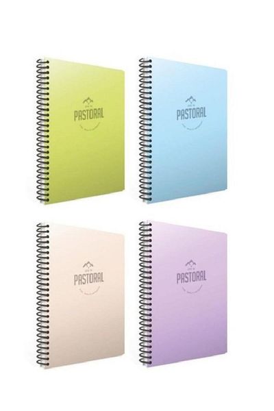Gıpta Pastoral A4 96 Sheets Plastic Cover Spiraled 2 Checked + 2 Lined Notebook