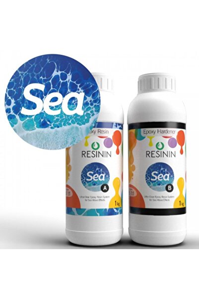 Resinin Sea 2000 Gr A+b Deniz Dalgası Efekti Için Şeffaf Epoksi Reçine