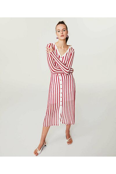 Twist Dress - Pink - A-line