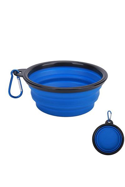 Buffer 2 Pieces Foldable and Portable Cat-Dog Food and Water Bowl Pet Useful Toy
