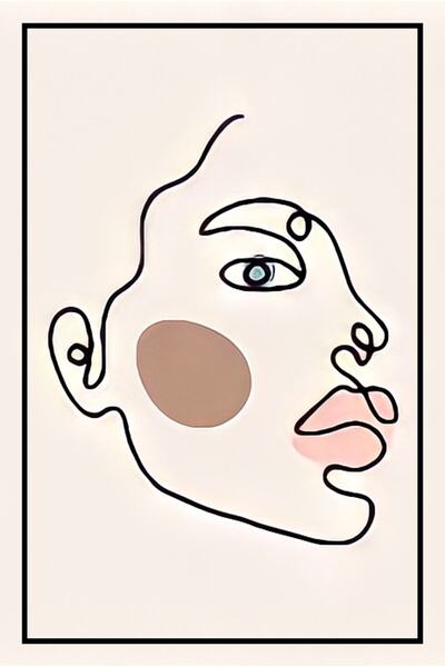 hediyeniburadabul Hbb Art Collection Abstract Design Wooden Painting/Poster