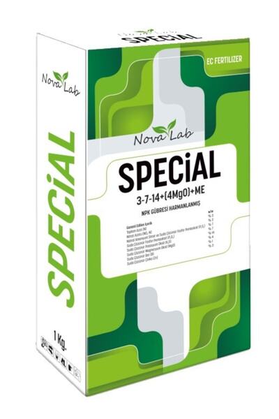 Nova lab Azot Fosfor Potasyum Magnezyum Bor Çinko Içeren Gübre 3-7-14+ (4mgo)...