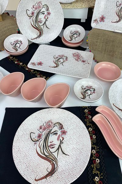 Keramika Girl 19 Piece Breakfast Set for 6 People