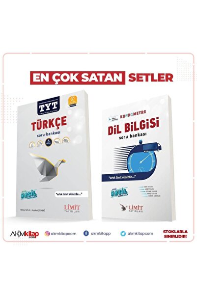 Akm Kitap Limit Yayınları Kronometre Dil Bilgisi Soru Bankası Ve Tyt Türkçe Soru Bankası 2 Kitap Set