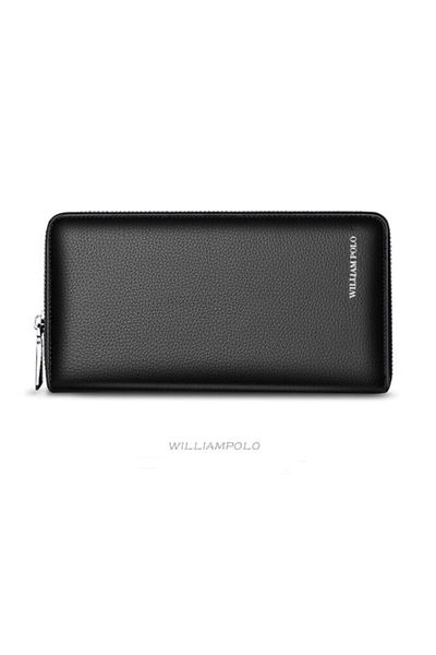 William Polo Italian Genuine Leather Long Unisex Wallet