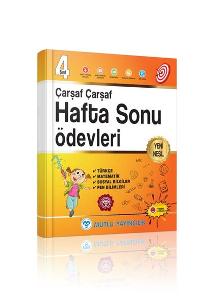 Mutlu Yayıncılık Mutlu 4.sınıf Yeni Nesil Çarşaf Çarşaf Hafta Sonu Ödevleri