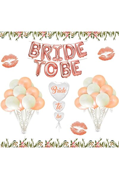 Happyland مجموعة بالونات Happy باللون الذهبي الوردي من Bride To Be - رقم 1