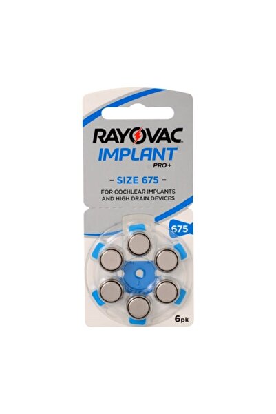 Rayovac Cochlear Implant 675 Numara Kulaklık Pili 6lı