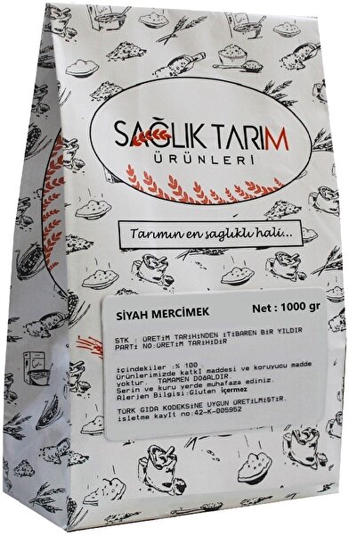 SAĞLIK TARIM ÜRÜNLERİ Beluga Siyah Mercimek 1 Kg
