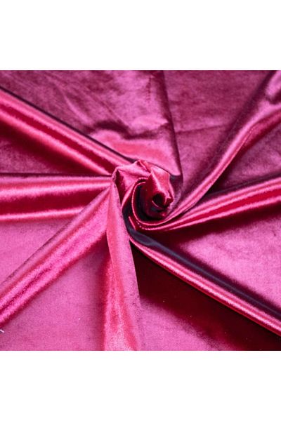 VelvetFab Shiny Luxury Velvet - Dark Red Upholstery Fabric-
