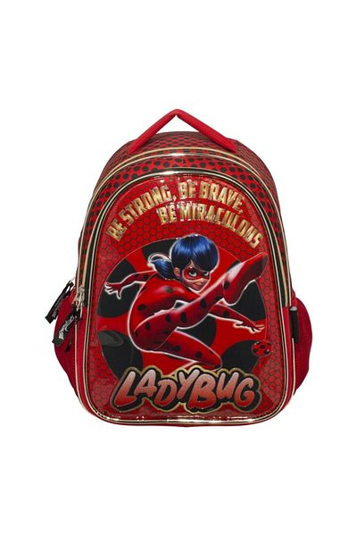 ÜMİT ÇANTA Miraculous Ladybug Two Compartment Glittered School Backpack 2136