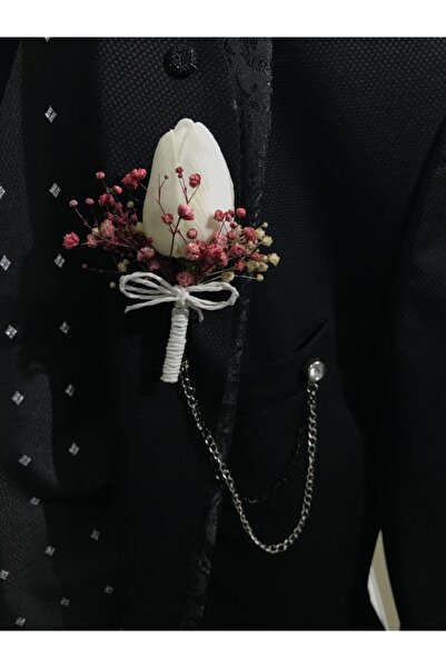 araslar Bordo Lale Yaka Çiçeği – Yaka Iğnesi