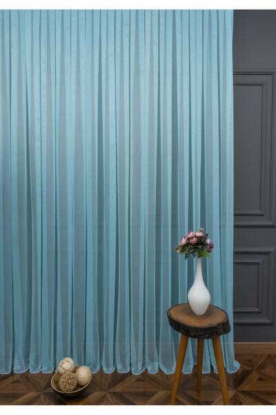 perdealemi Plain Tulle Curtain Grek Turquoise