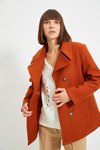 Trendyol Collection Mantel - Orange - Zweireihig