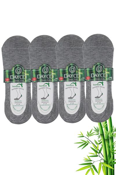 DAYCO Ανδρικές κάλτσες μπαλαρίνας Premium Bamboo Σετ 4 τεμαχίων Grey Melange