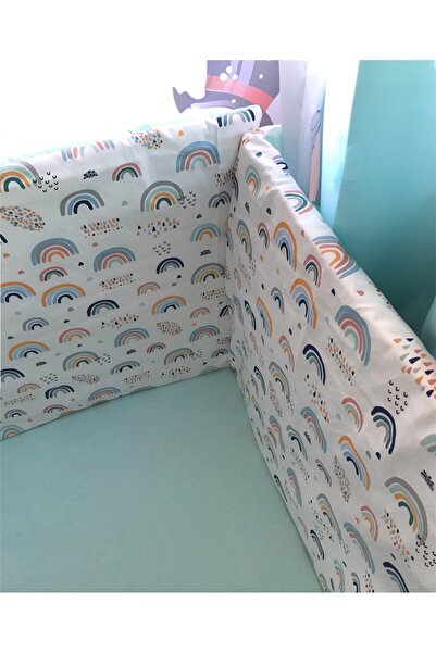 Bebek Özel Bebek Çocuk Beşik Kenar Koruma Bumper 70x130 Beşik (3 Parça) Gökku...