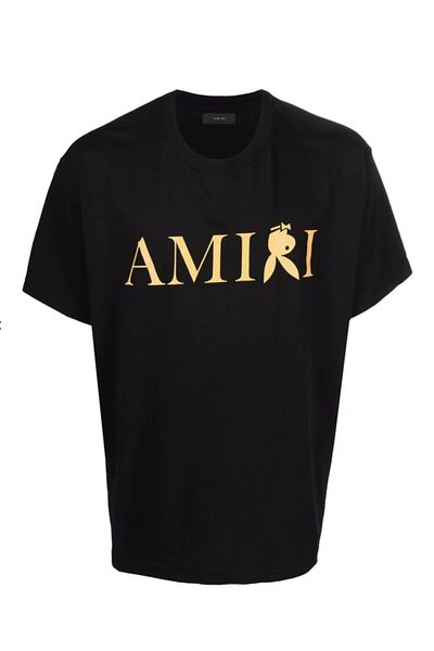 Amiri Tricou negru cu imprimeu Playboy Regular Fit
