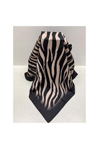Polo Well Zebra Desenli Vizon Rengi Eşarp