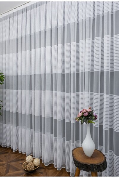 perdealemi Spor Desen Tül Perde, 450x260, Seyrek Pile, 1/2
