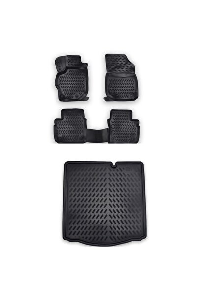 Leader Citroen C-Elysee Uyumlu 3d Havuzlu Paspas ve Bagaj Havuzu