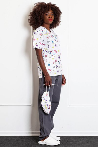 ModaCanel Moda Canel Decolteu în V Asistentă Doctor Wounded Model Jersey Costum Costum medical