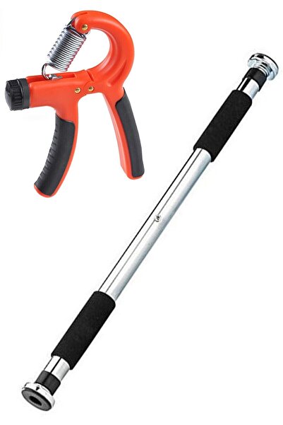 Leyaton 80-130 Cm Krom Kapı Barı & 10-40 Kg Ayarlanabilir El Yayı Koridor Bar...