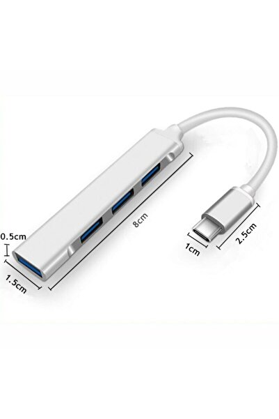 Dexim Profesyonel Usb C Hub 3.0 Tip C 3.1 4 Port Çoklu Splitter Adaptörü Otg Cep Telefonu - Dhu0003