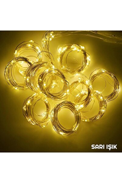 exeo Usb Perde Peri Led Kumandali Dekoratif Su Geçirmez Sarı 3x2 Metre