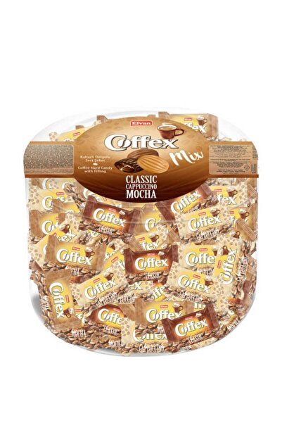 Elvan كوفيكس ميكس 1000 جرام - علبة اسطوانة حلوى القهوة والكابتشينو والموكا وا...