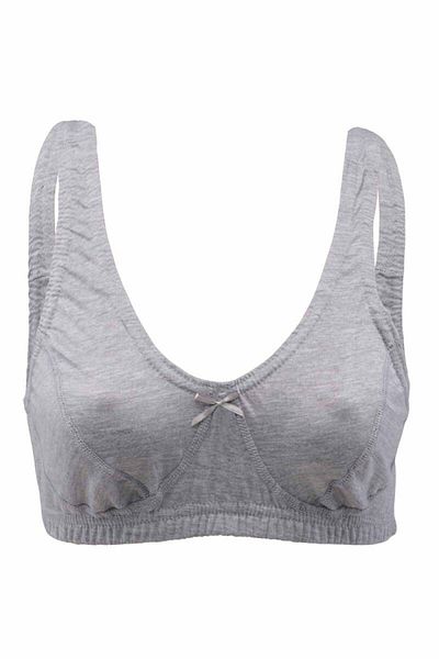 Tutku Sutien Bady din bumbac pieptănat de culoare gri 2 buc