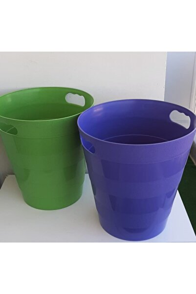 Genel Markalar Plastik Çöp Kovası Ev/ofis Yeşil Ve Mor Renk 12,5 Lt 2 Adet