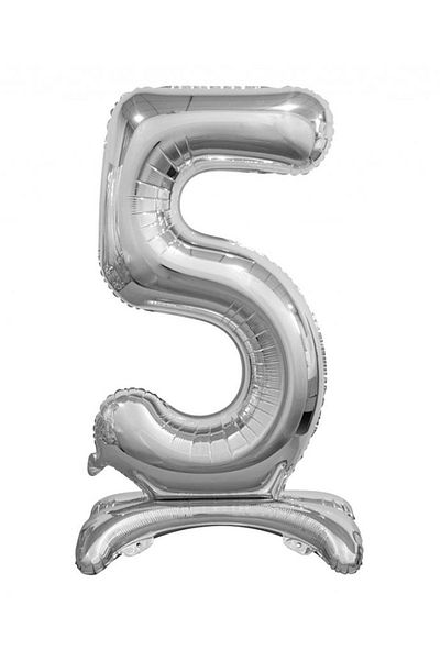 Kazanabil Silver Colored Footed Foil Balloon Figures 5