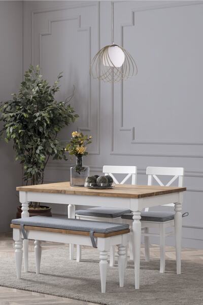 A2 Decor Hisar Ahşap Büyük  Bench Takım Büyük