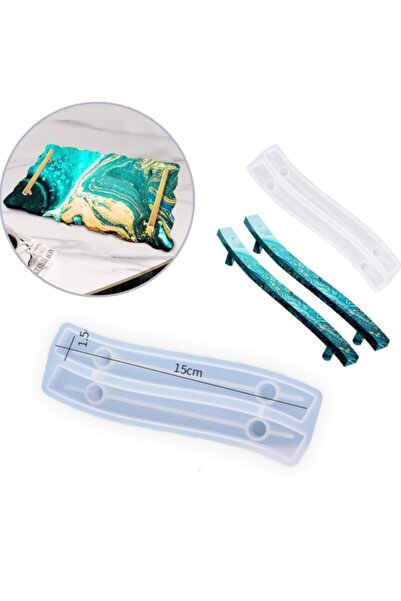 cnk craft shop Epoksi Tepsi Kulp Silikon Kalıbı , Epoksi Kulp Kalıbı 2li 16CM
