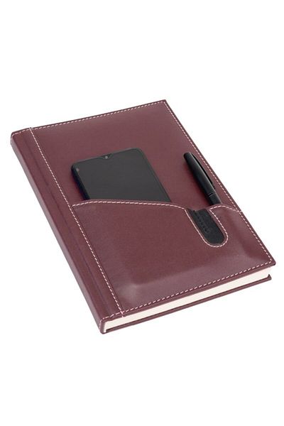 2K Leather Phone Case Cover Notebook Agenda Undated Striped 17x24 Cm