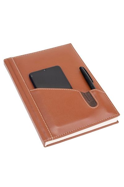 2K Leather Phone Case Cover Notebook Agenda Undated Striped 17x24 Cm