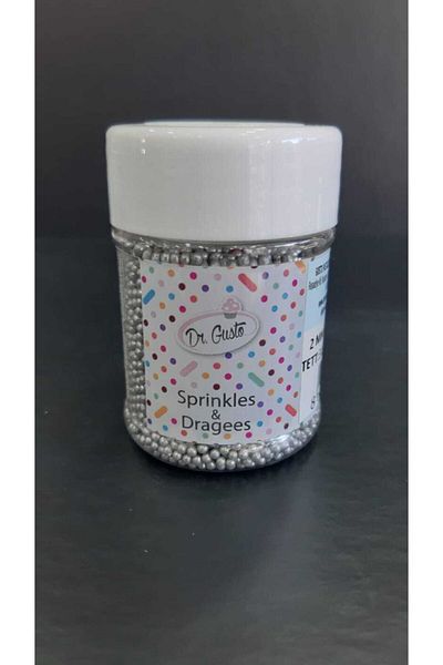 Dr. Gusto Dr Gusto 2mm Silver Beads Candy 45g