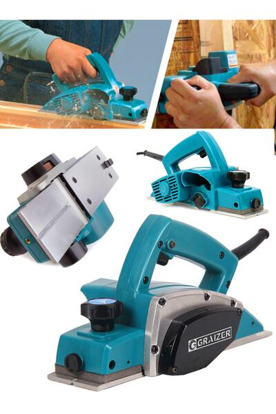 Graizer Alman 3000 Watt Bakir Sargılı Metal Şanzuman Çift Bıçakli Planya Rend...