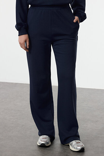 Trendyol Modest Sötétkék zsebes kötött alsó-felső szett TCTAW25US00118